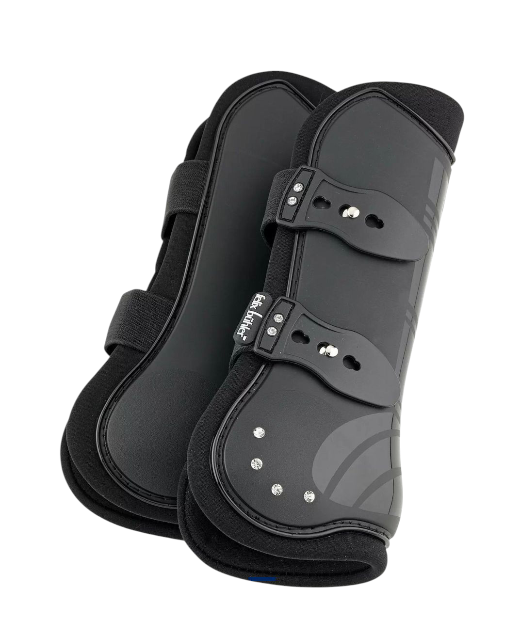 Protections cheval Felix Bühler – Noires à strass – Neuves Amor For All