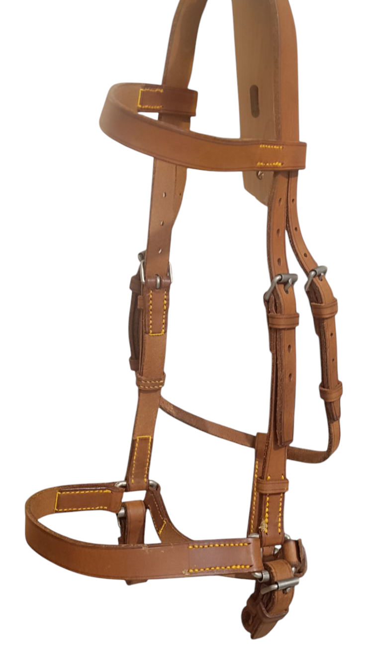 licol bride cuir fait main taille poney Amor For All