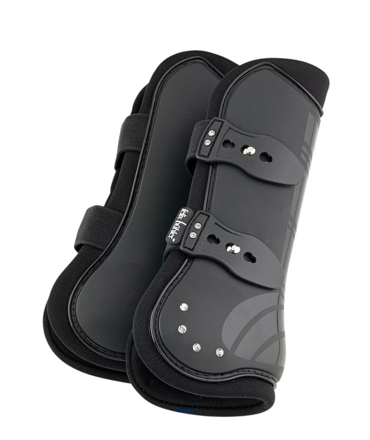 Protections cheval Felix Bühler – Noires à strass – Neuves Amor For All